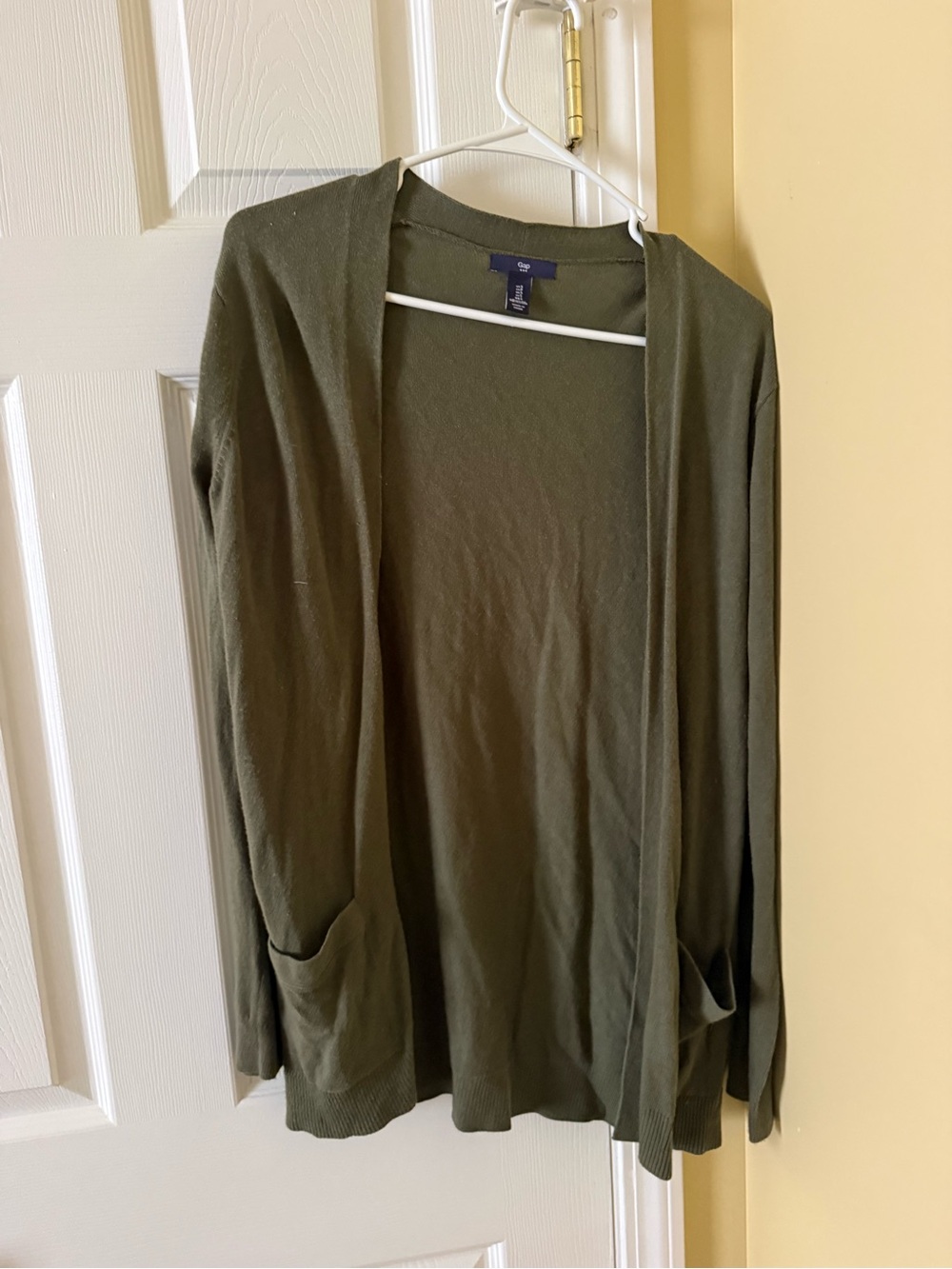 GAP Olive Green Open-Front Women's Cardigan